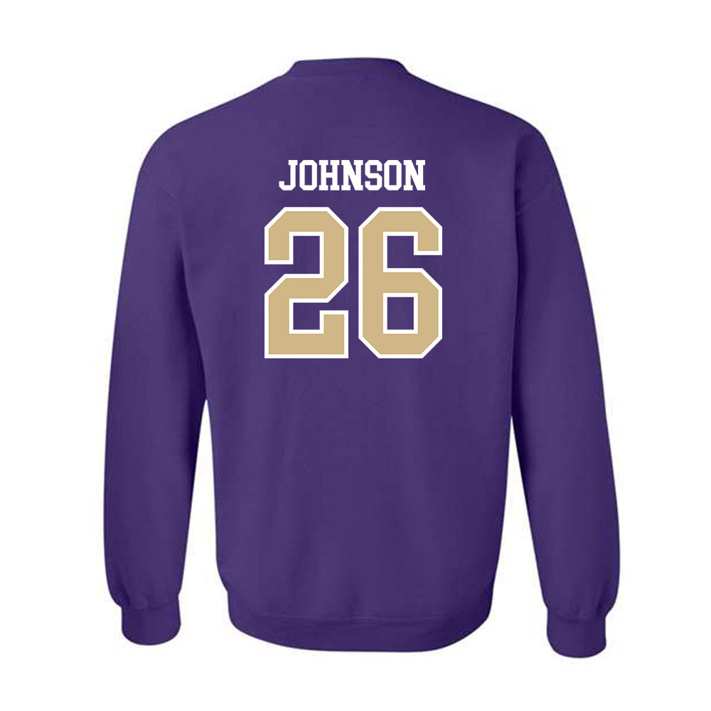 Washington - NCAA Football : Elias Johnson - Sports Shersey Crewneck Sweatshirt-1