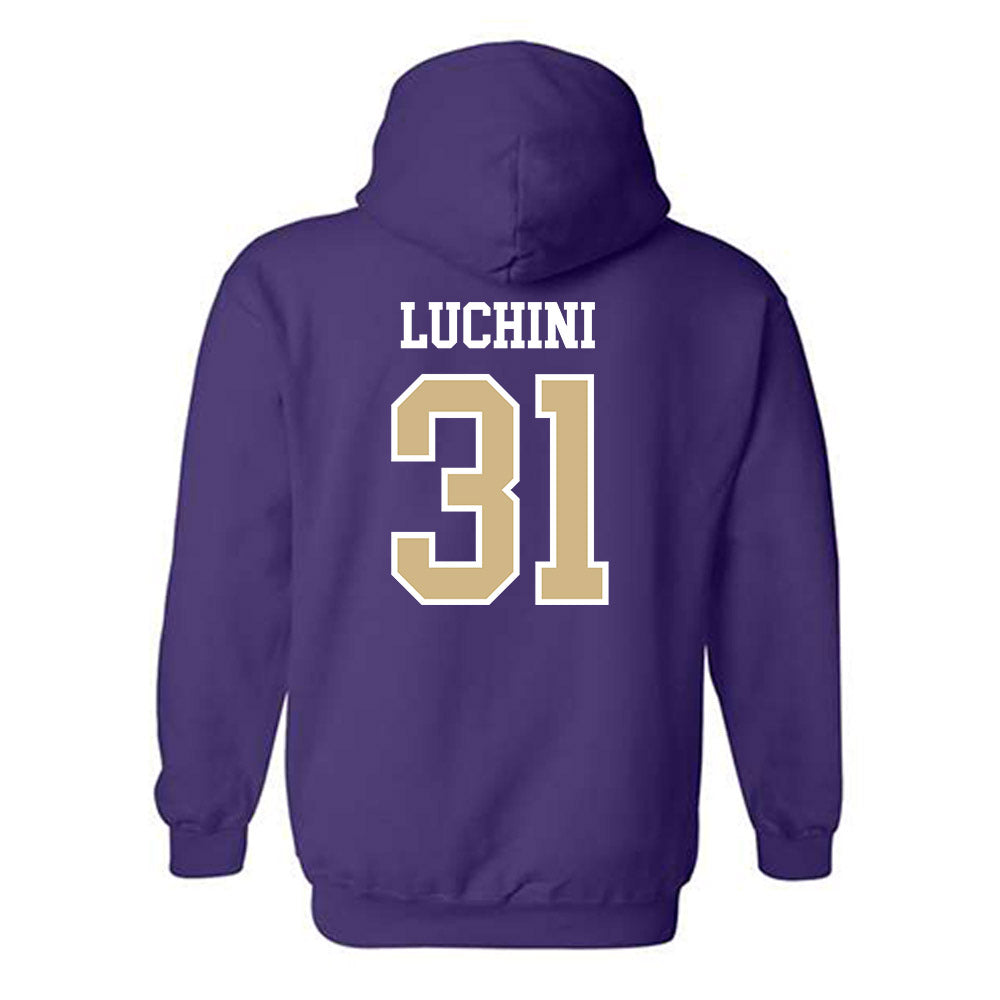 Washington - NCAA Football : Luke Luchini - Sports Shersey Hooded Sweatshirt-1