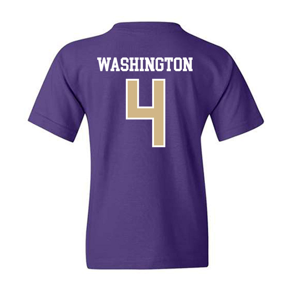 Washington - NCAA Football : Jordan Washington - Sports Shersey Youth T-Shirt-1