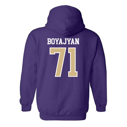 Washington - NCAA Football : Davit Boyajyan - Sports Shersey Hooded Sweatshirt-1