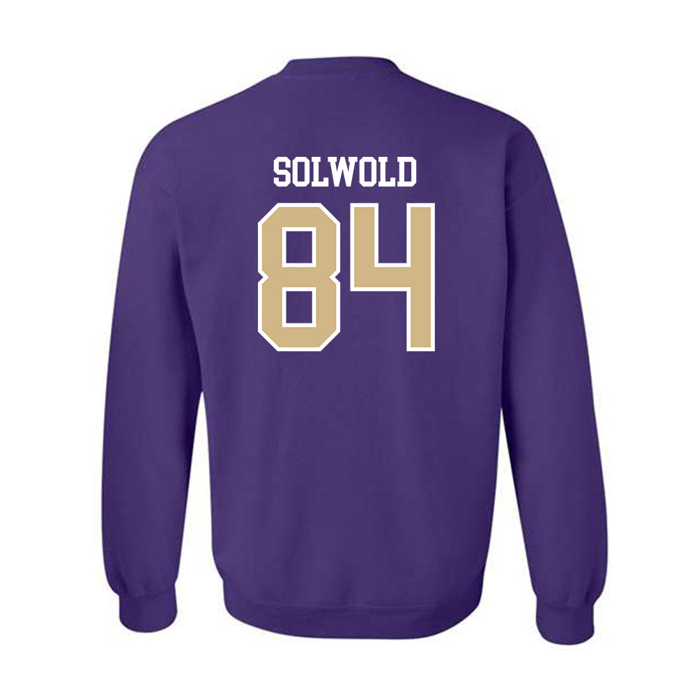 Washington - NCAA Football : Hunter Solwold - Sports Shersey Crewneck Sweatshirt-1