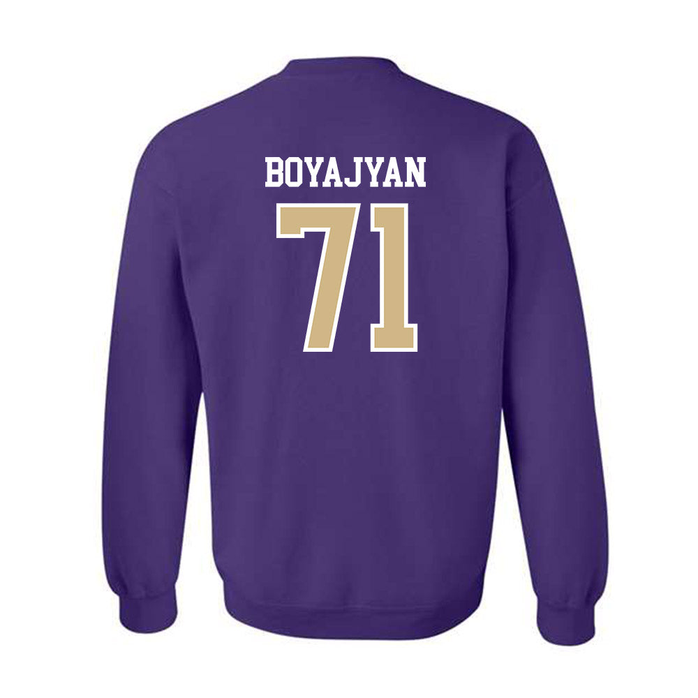 Washington - NCAA Football : Davit Boyajyan - Sports Shersey Crewneck Sweatshirt-1
