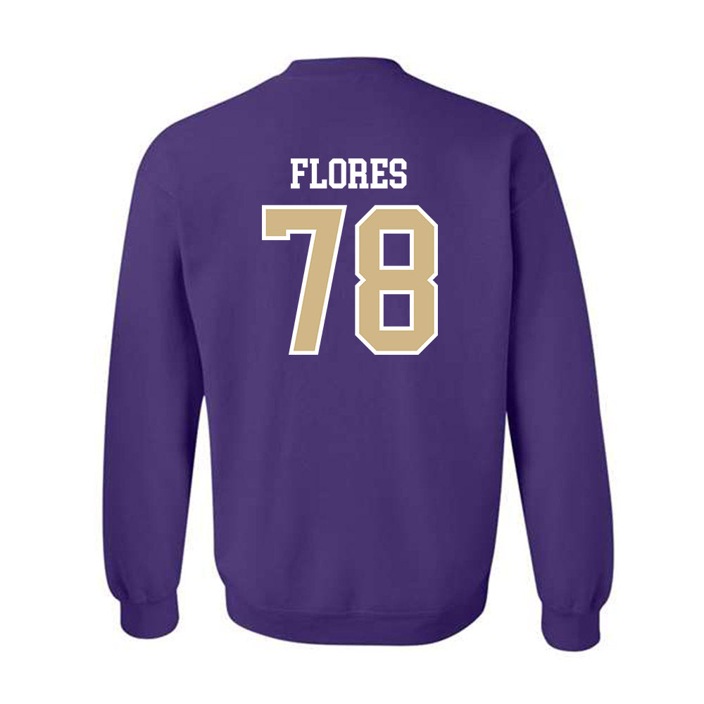 Washington - NCAA Football : Jake Flores - Sports Shersey Crewneck Sweatshirt-1