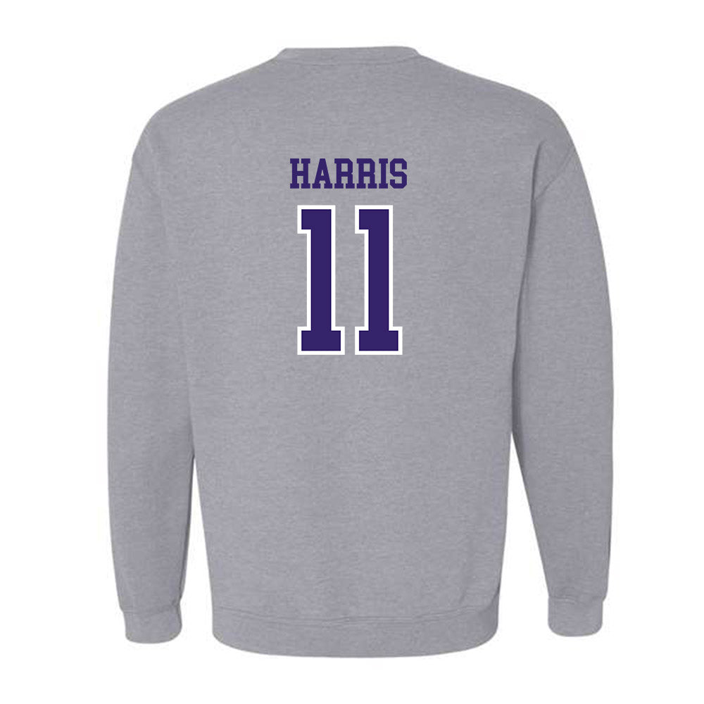 Washington - NCAA Football : Marcus Harris - Sports Shersey Crewneck Sweatshirt-1