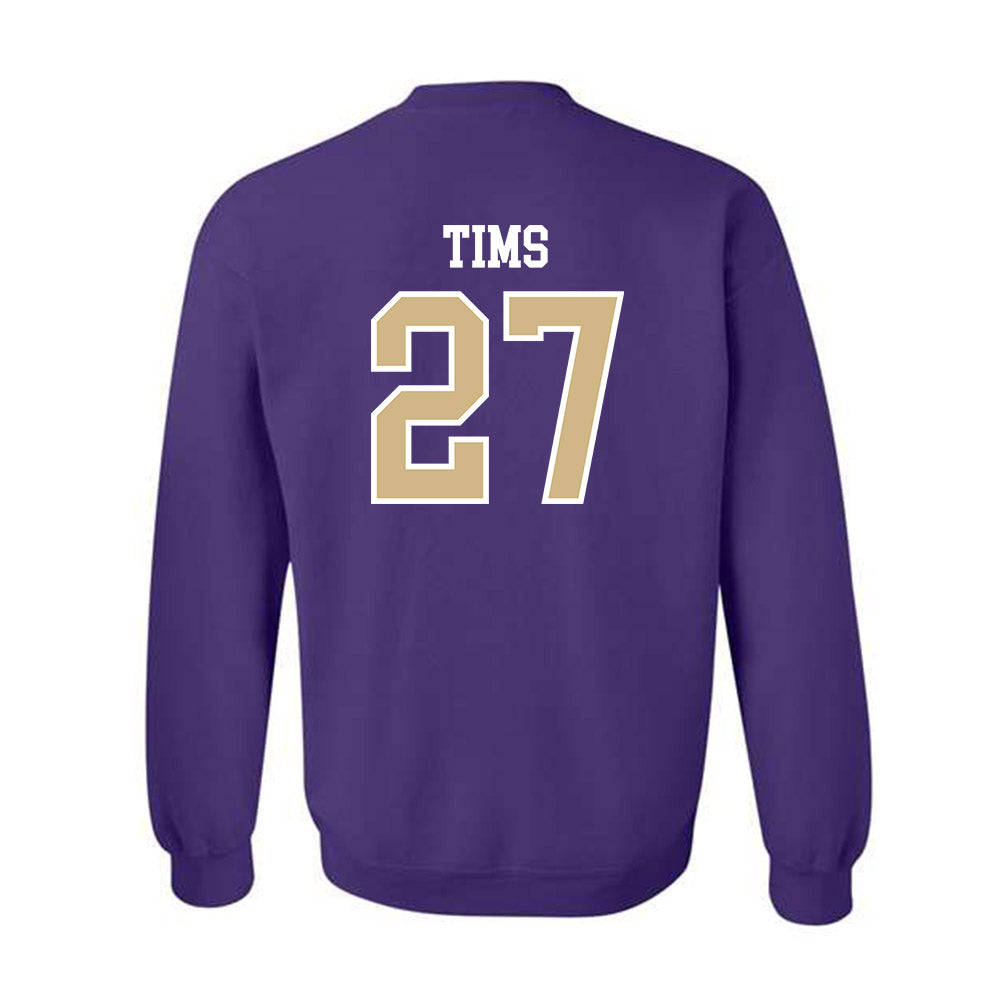 Washington - NCAA Baseball : Justin Tims - Sports Shersey Crewneck Sweatshirt-1