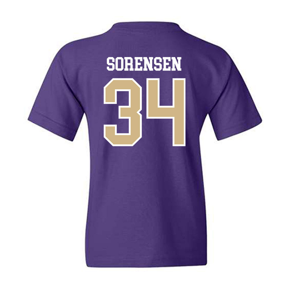 Washington - NCAA Baseball : Noah Sorensen - Sports Shersey Youth T-Shirt-1