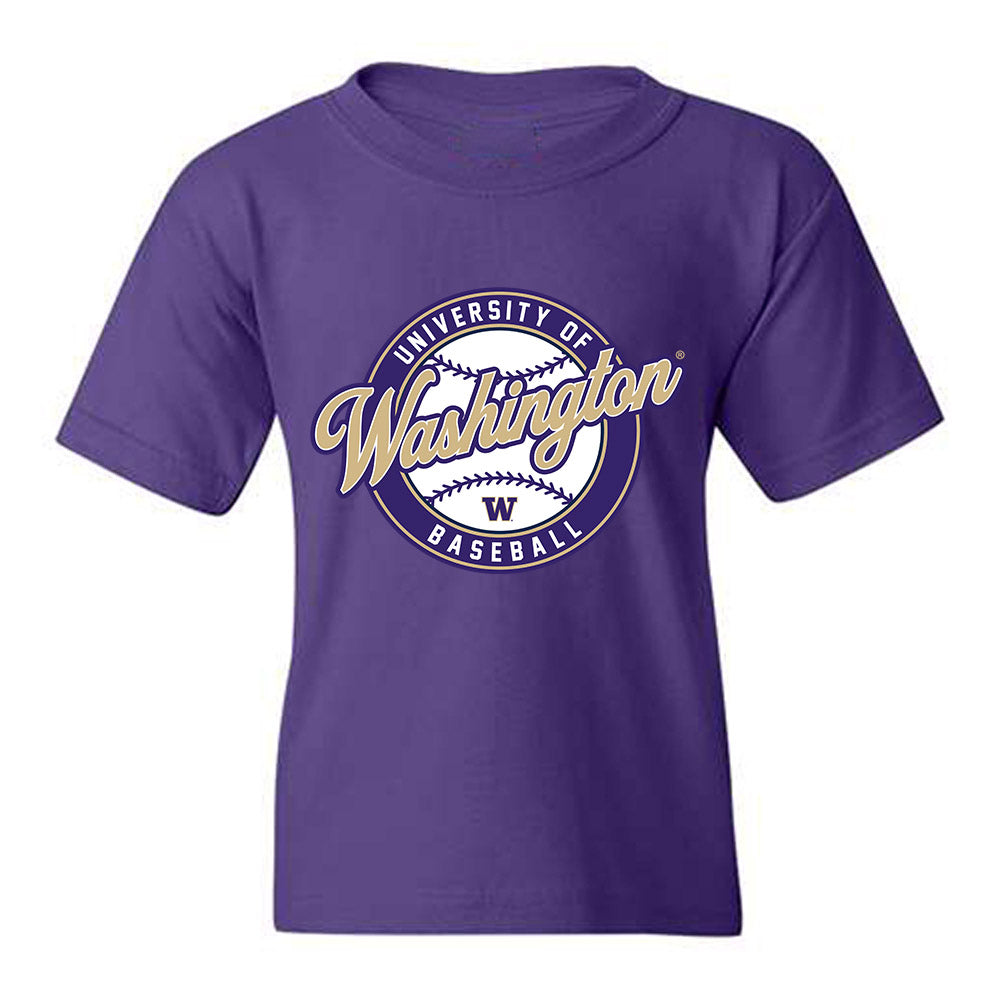 Washington - NCAA Baseball : Colton Bower - Sports Shersey Youth T-Shirt-0