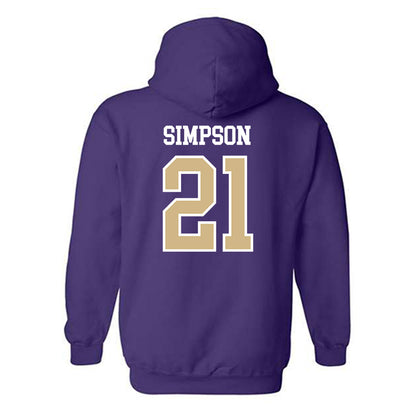 Washington - NCAA Women's Volleyball : Taylor Simpson - Sports Shersey Hooded Sweatshirt-1
