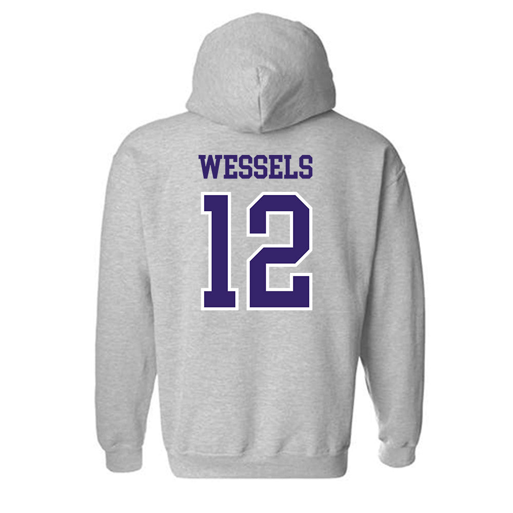 Washington - NCAA Women's Volleyball : Katy Wessels - Sports Shersey Hooded Sweatshirt-1