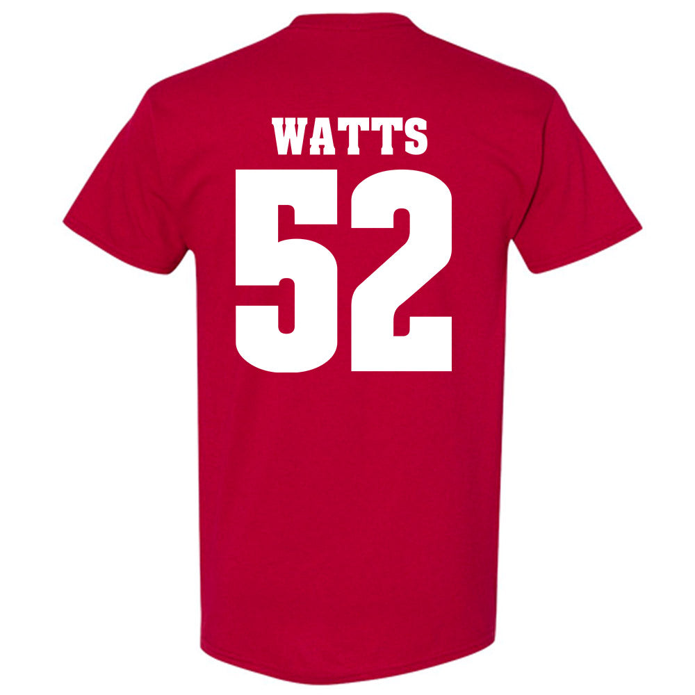 Wisconsin - NCAA Football : Hardy Watts - Sports Shersey T-Shirt-1