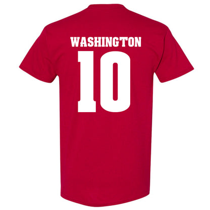 Wisconsin - NCAA Football : Jahmare Washington - Sports Shersey T-Shirt-1