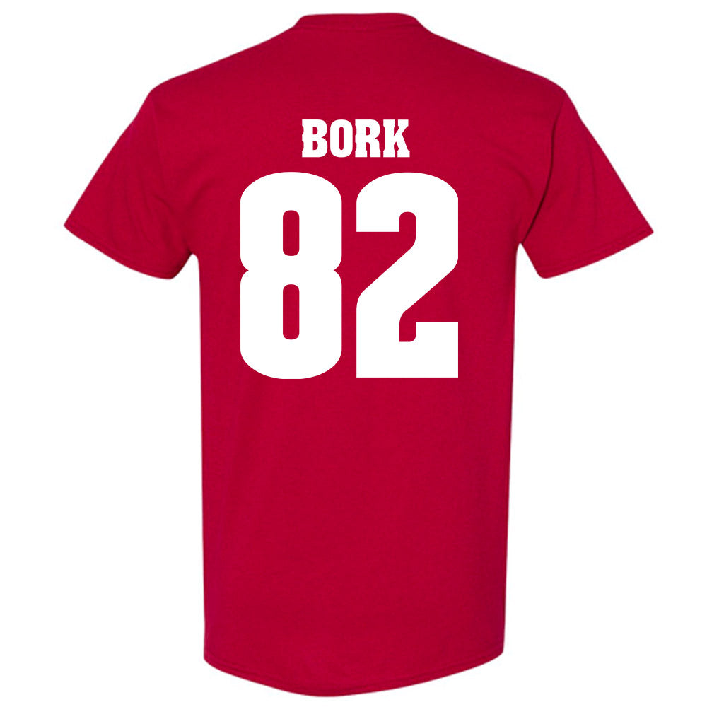 Wisconsin - NCAA Football : Emmett Bork - Sports Shersey T-Shirt-1