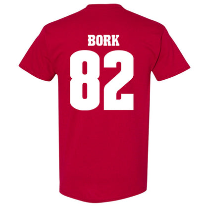 Wisconsin - NCAA Football : Emmett Bork - Sports Shersey T-Shirt-1