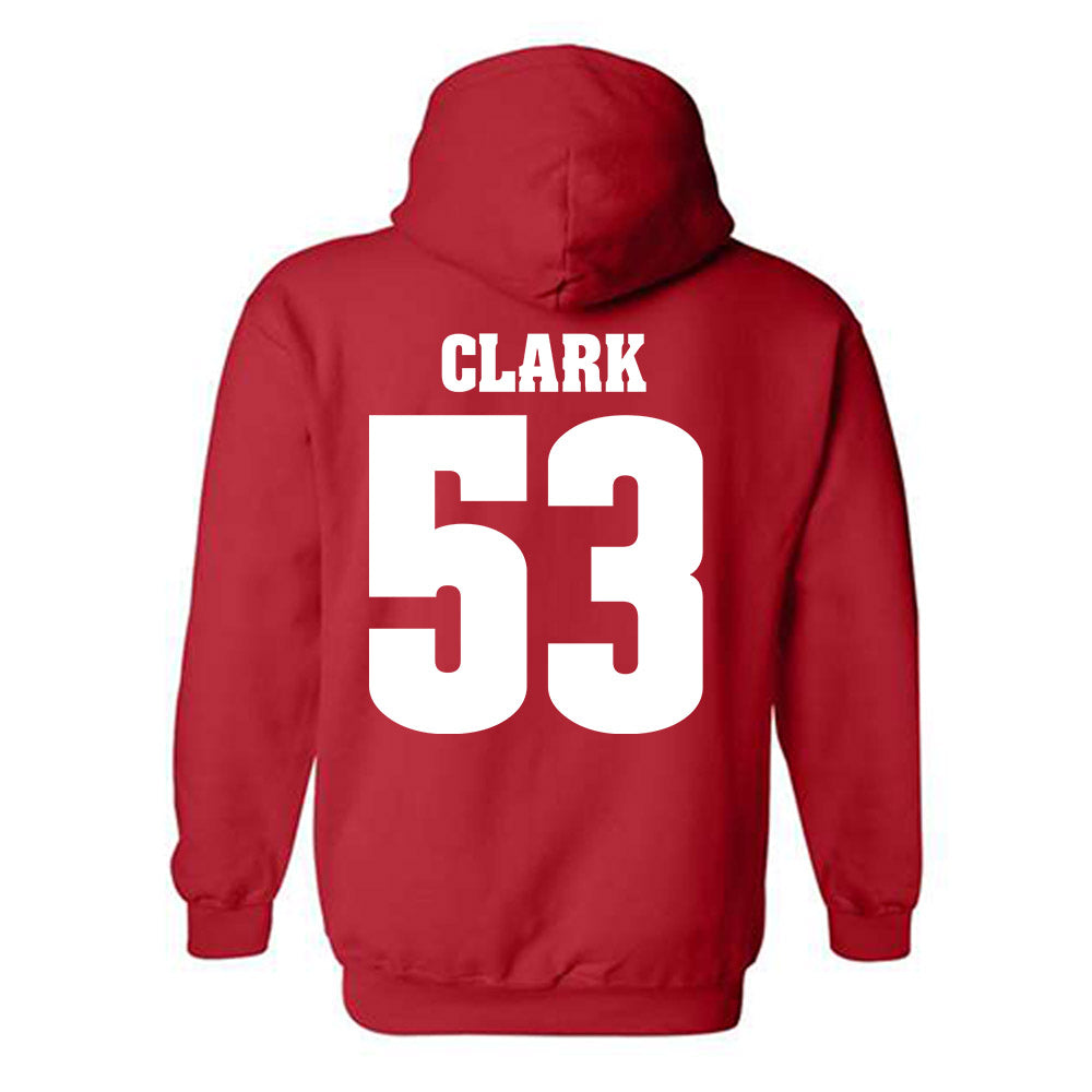Wisconsin - NCAA Football : Cam Clark - Sports Shersey Hooded Sweatshirt-1