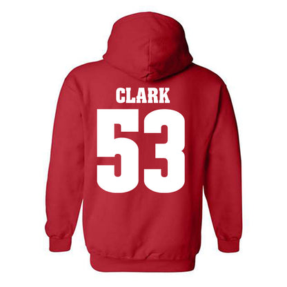 Wisconsin - NCAA Football : Cam Clark - Sports Shersey Hooded Sweatshirt-1