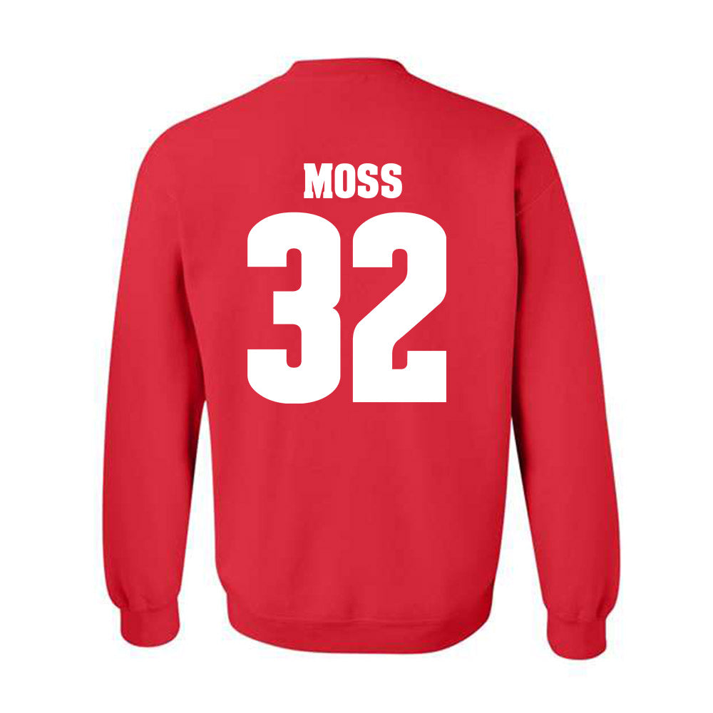 Wisconsin - NCAA Football : Remington Moss - Sports Shersey Crewneck Sweatshirt-1