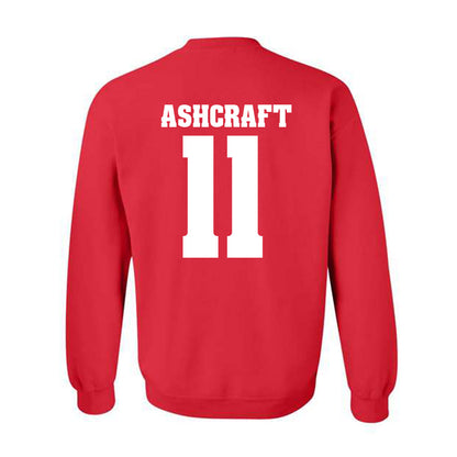 Wisconsin - NCAA Football : Tucker Ashcraft - Sports Shersey Crewneck Sweatshirt-1