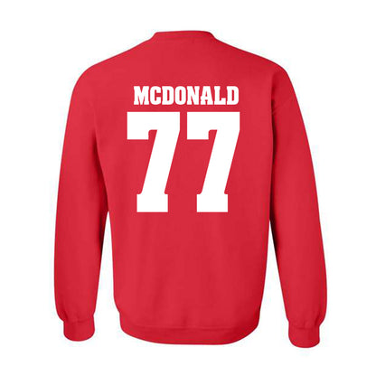 Wisconsin - NCAA Football : Will McDonald - Sports Shersey Crewneck Sweatshirt-1
