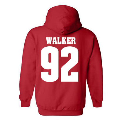 Wisconsin - NCAA Football : Corey Walker - Sports Shersey Hooded Sweatshirt-1