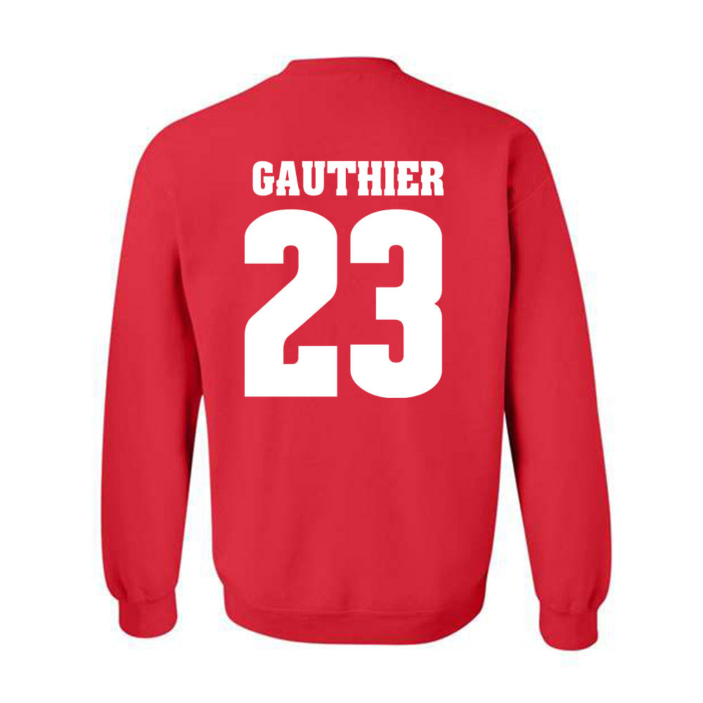 Wisconsin - NCAA Football : Landon Gauthier - Sports Shersey Crewneck Sweatshirt-1