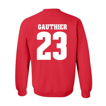 Wisconsin - NCAA Football : Landon Gauthier - Sports Shersey Crewneck Sweatshirt-1