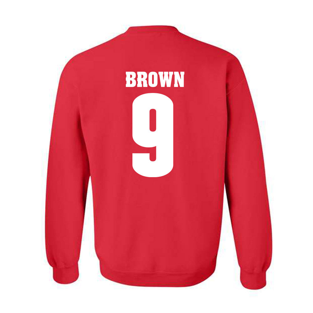 Wisconsin - NCAA Football : Austin Brown - Sports Shersey Crewneck Sweatshirt-1