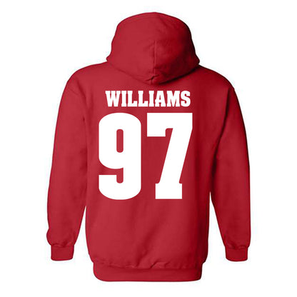 Wisconsin - NCAA Football : jaylen williams - Sports Shersey Hooded Sweatshirt-1