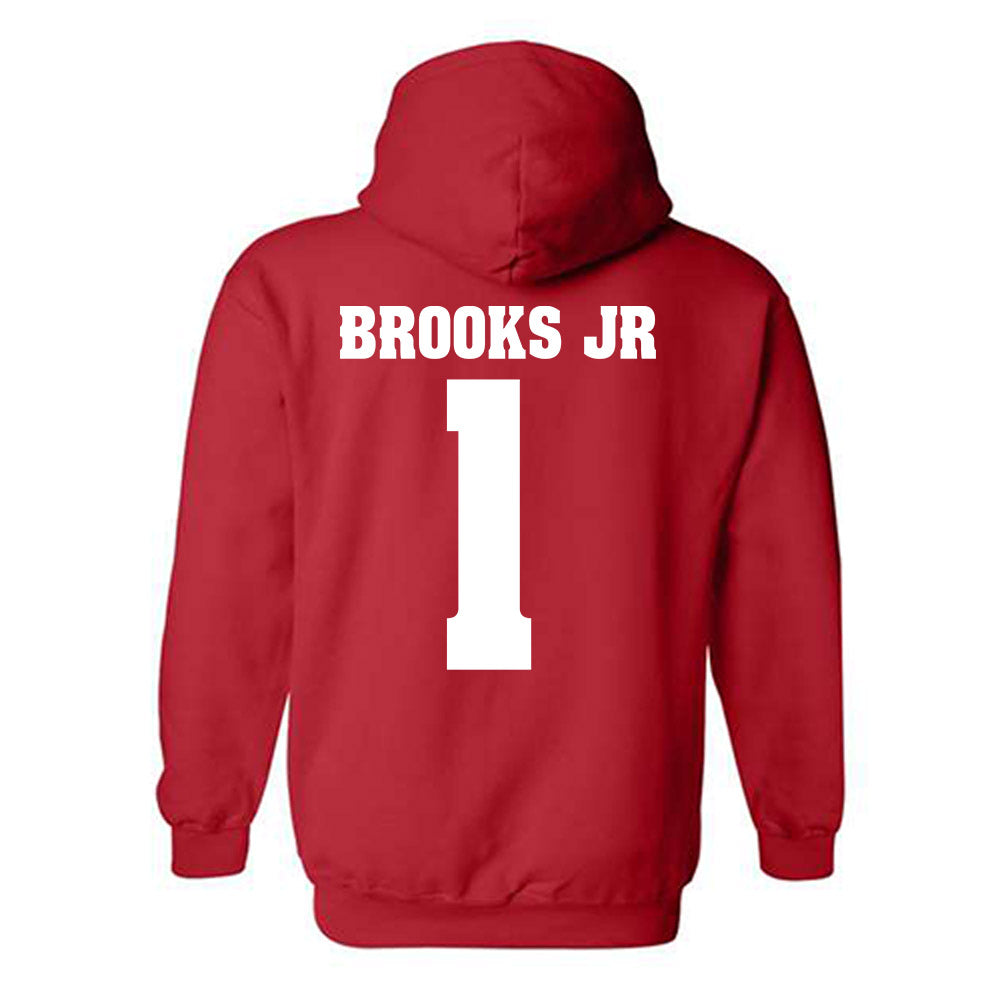 Wisconsin - NCAA Football : Chris Brooks Jr - Sports Shersey Hooded Sweatshirt-1