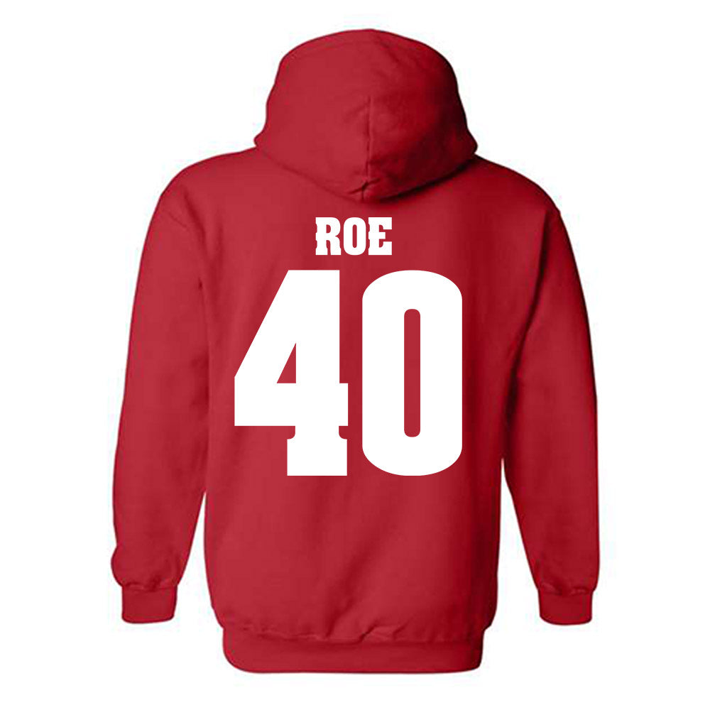 Wisconsin - NCAA Football : James Roe - Sports Shersey Hooded Sweatshirt-1