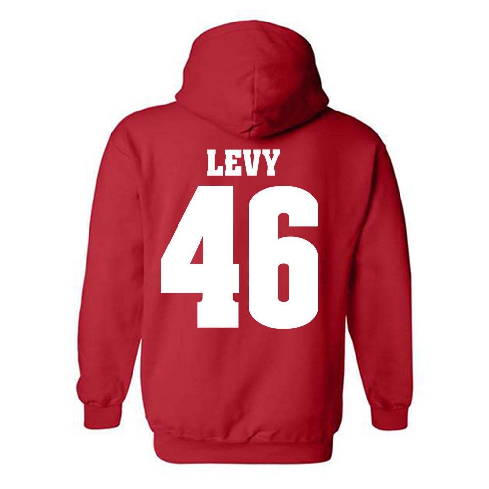 Wisconsin - NCAA Football : Nick Levy - Sports Shersey Hooded Sweatshirt-1