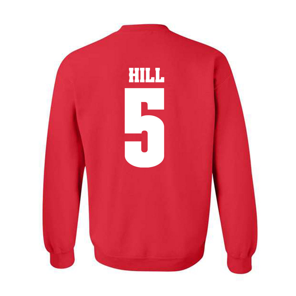 Wisconsin - NCAA Football : Dyoni Hill - Sports Shersey Crewneck Sweatshirt-1