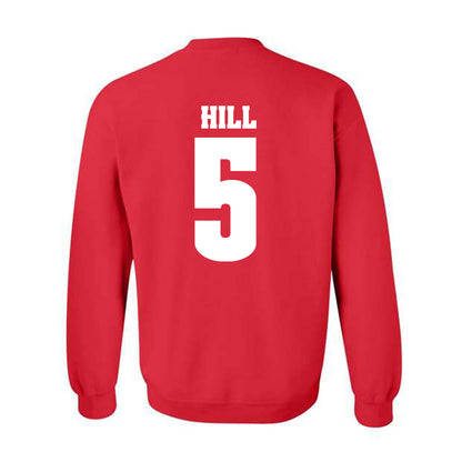 Wisconsin - NCAA Football : Dyoni Hill - Sports Shersey Crewneck Sweatshirt-1