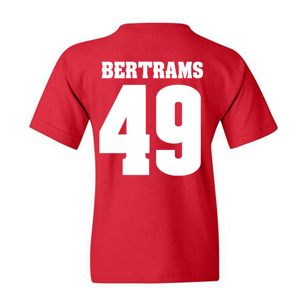 Wisconsin - NCAA Football : Atticus Bertrams - Sports Shersey Youth T-Shirt-1