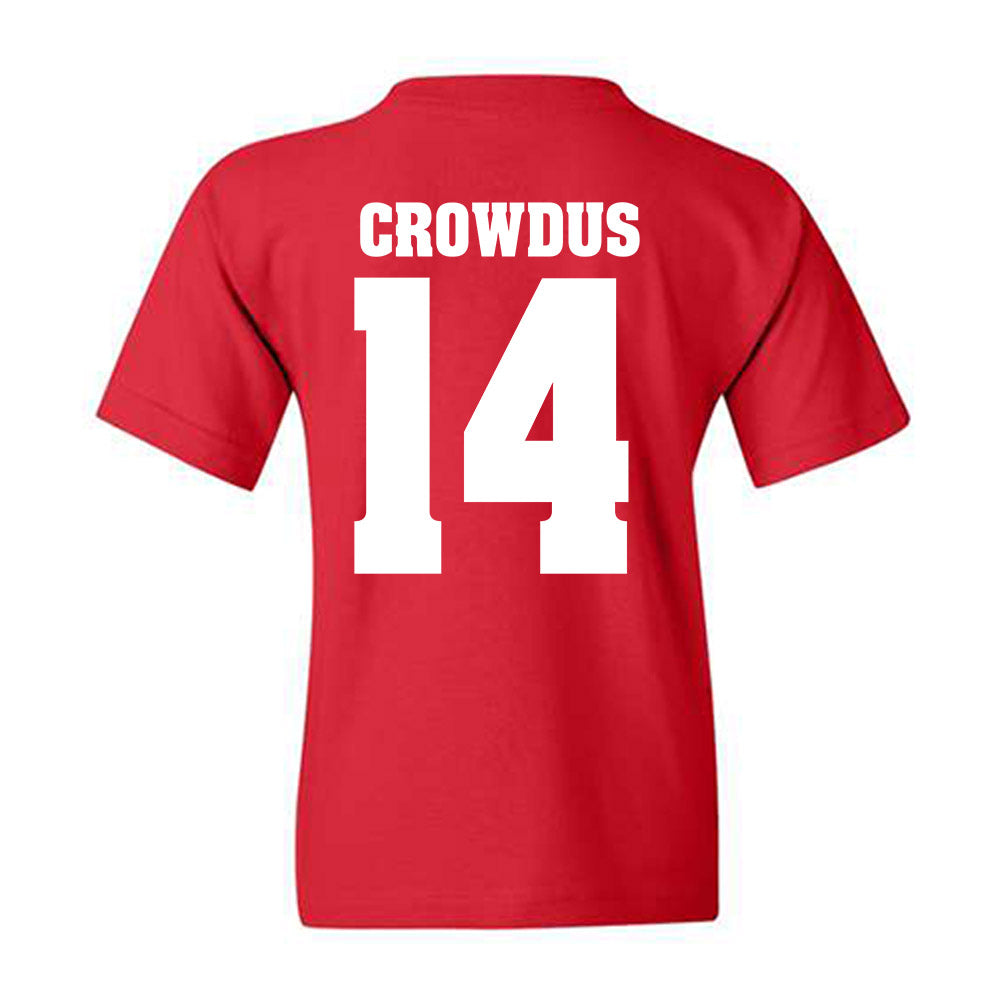 Wisconsin - NCAA Football : Dekel Crowdus - Sports Shersey Youth T-Shirt-1