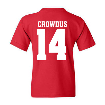 Wisconsin - NCAA Football : Dekel Crowdus - Sports Shersey Youth T-Shirt-1