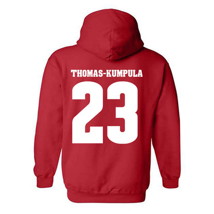 Wisconsin - NCAA Football : Davion Thomas-Kumpula - Sports Shersey Hooded Sweatshirt-1