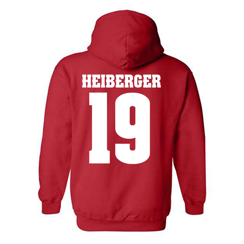 Wisconsin - NCAA Football : Thomas Heiberger - Sports Shersey Hooded Sweatshirt-1