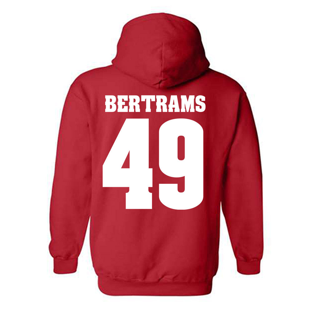 Wisconsin - NCAA Football : Atticus Bertrams - Sports Shersey Hooded Sweatshirt-1