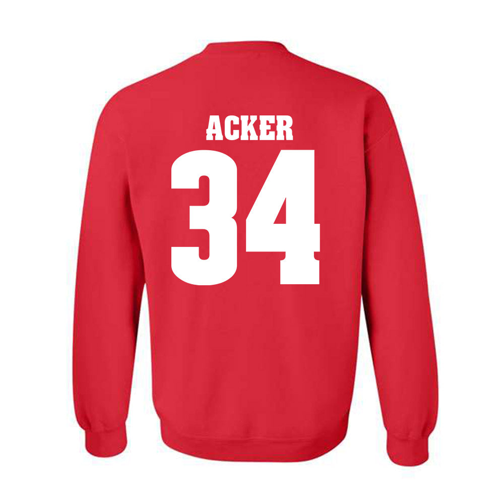 Wisconsin - NCAA Football : Jackson Acker - Sports Shersey Crewneck Sweatshirt-1