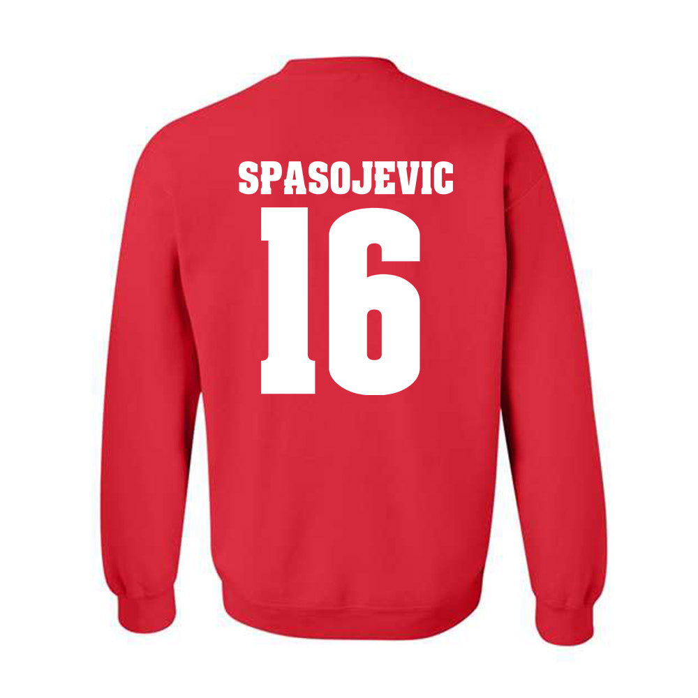 Wisconsin - NCAA Football : Milos Spasojevic - Sports Shersey Crewneck Sweatshirt-1