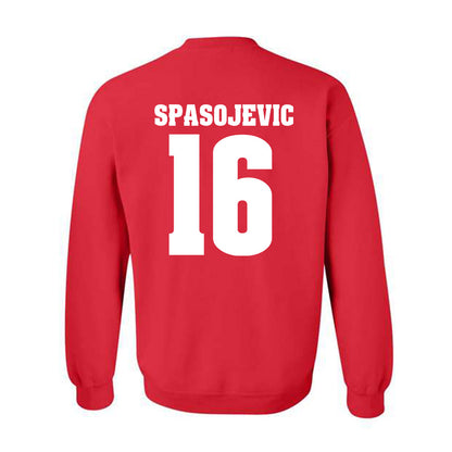 Wisconsin - NCAA Football : Milos Spasojevic - Sports Shersey Crewneck Sweatshirt-1