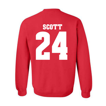 Wisconsin - NCAA Football : Jaimier Scott - Sports Shersey Crewneck Sweatshirt-1