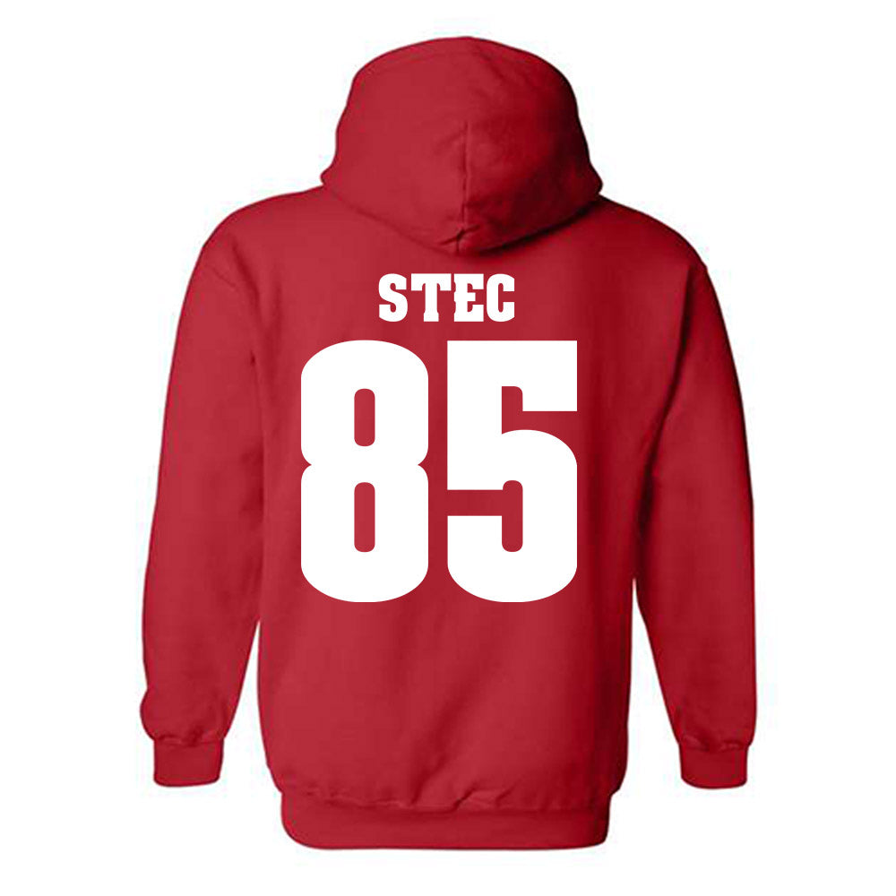 Wisconsin - NCAA Football : Grant Stec - Sports Shersey Hooded Sweatshirt-1