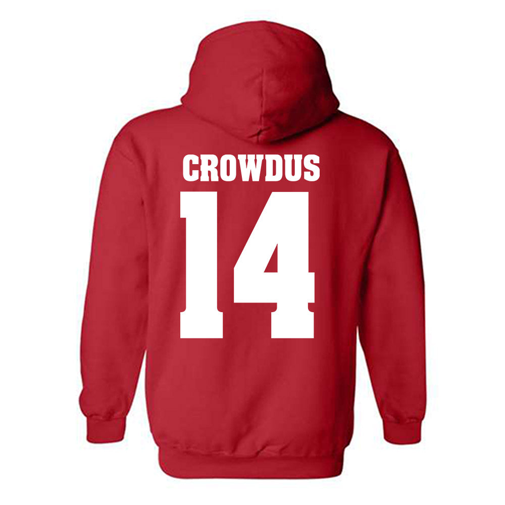 Wisconsin - NCAA Football : Dekel Crowdus - Sports Shersey Hooded Sweatshirt-1