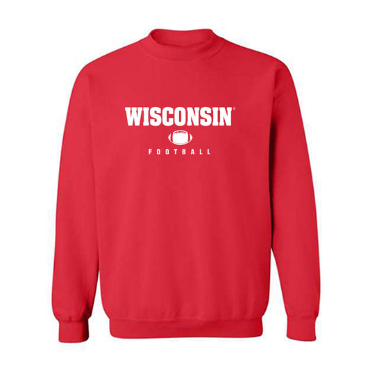 Wisconsin - NCAA Football : Harry Bortolotti - Sports Shersey Crewneck Sweatshirt-0