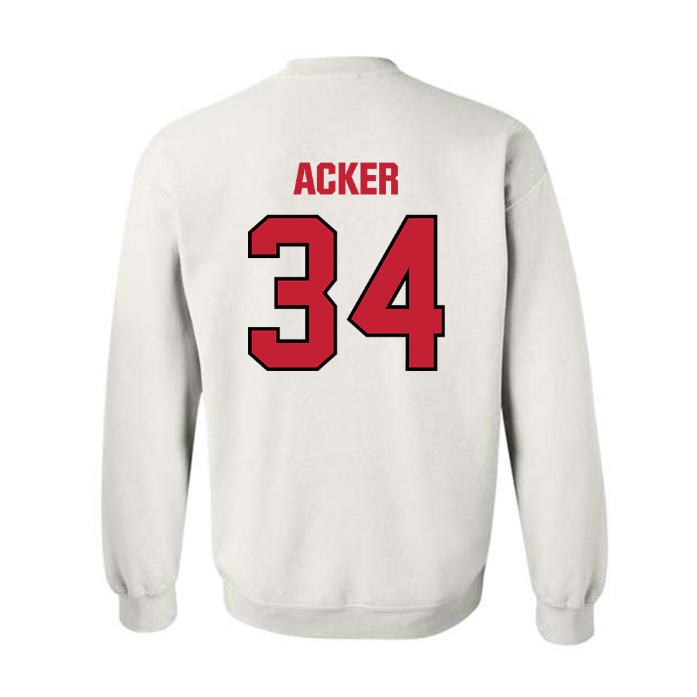 Wisconsin - NCAA Football : Jackson Acker - Sports Shersey Crewneck Sweatshirt-1