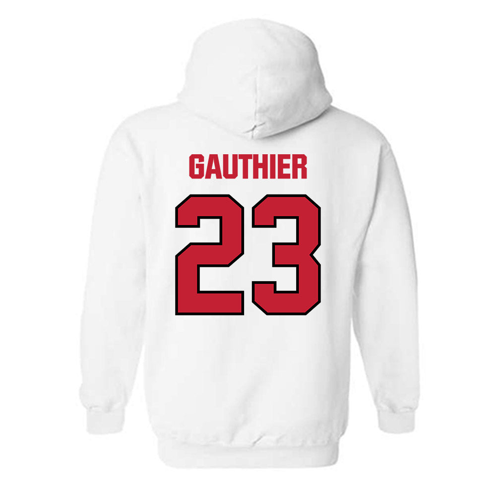 Wisconsin - NCAA Football : Landon Gauthier - Sports Shersey Hooded Sweatshirt-1