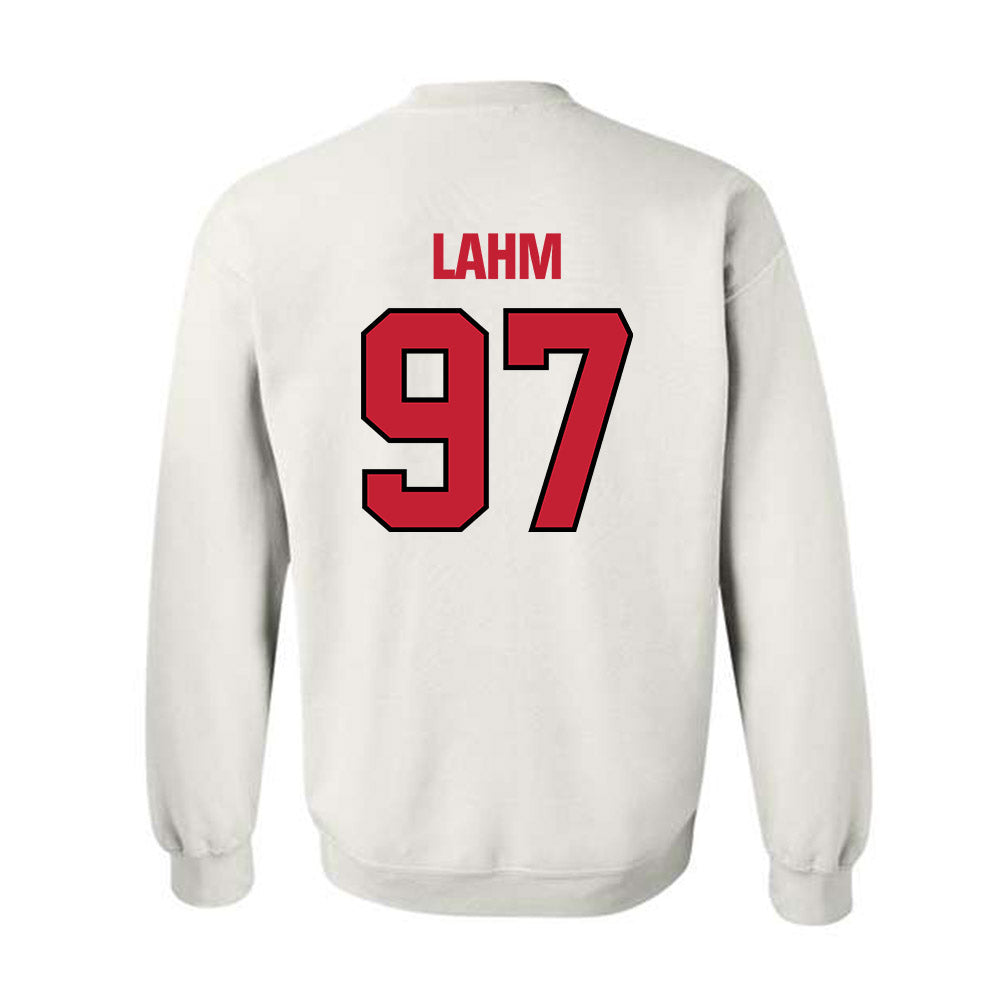 Wisconsin - NCAA Football : Gavin Lahm - Sports Shersey Crewneck Sweatshirt-1
