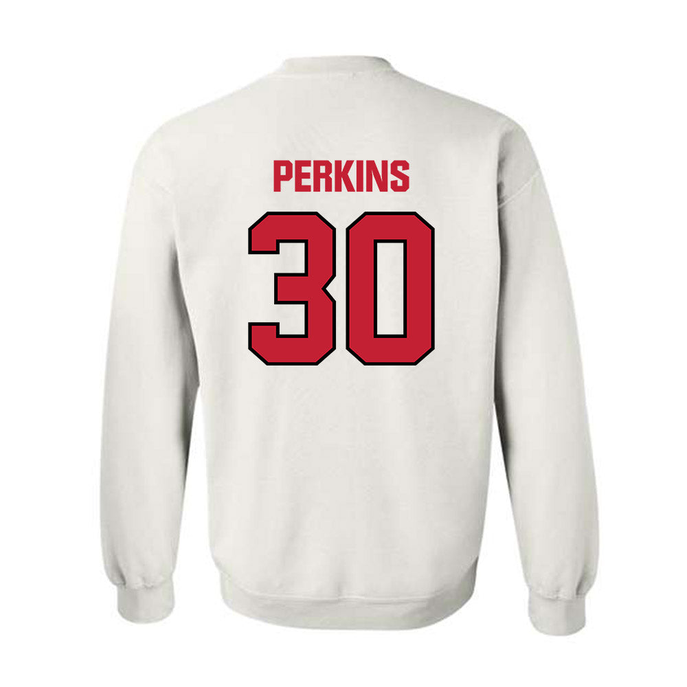 Wisconsin - NCAA Football : Charles Perkins - Sports Shersey Crewneck Sweatshirt-1