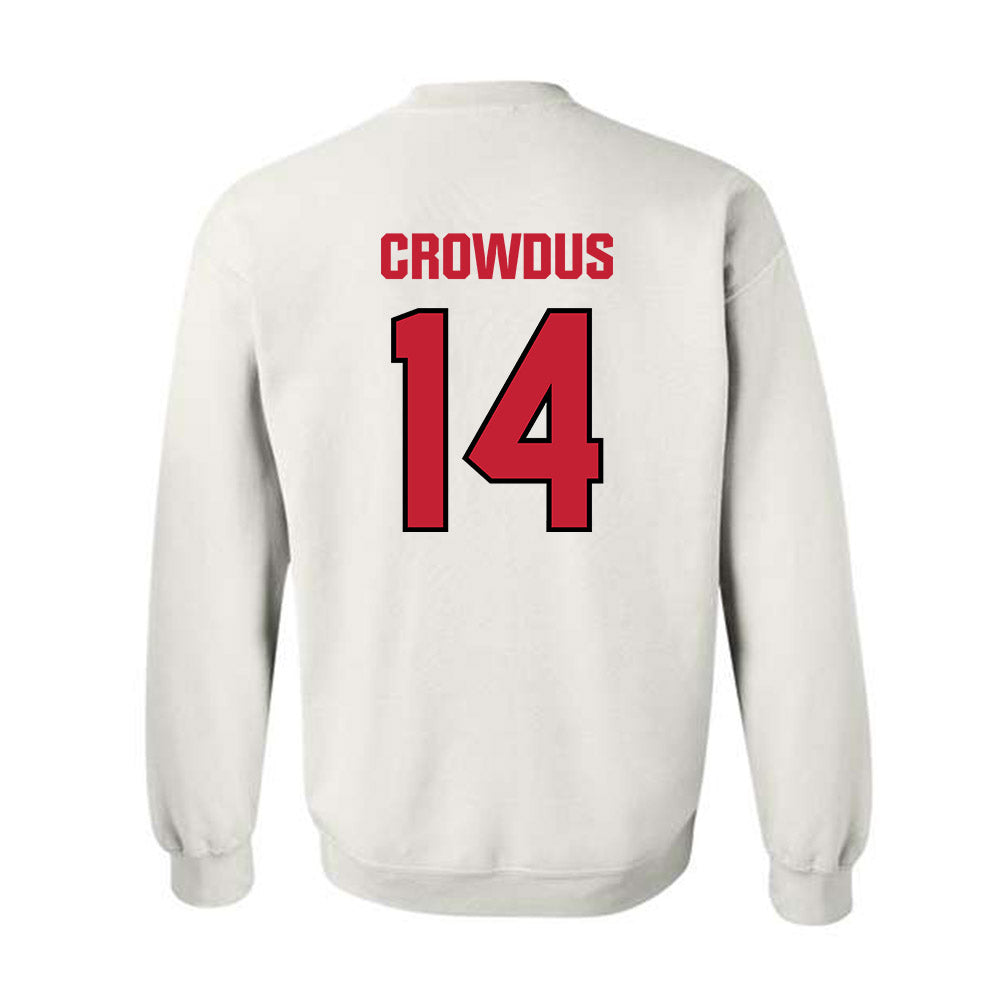 Wisconsin - NCAA Football : Dekel Crowdus - Sports Shersey Crewneck Sweatshirt-1